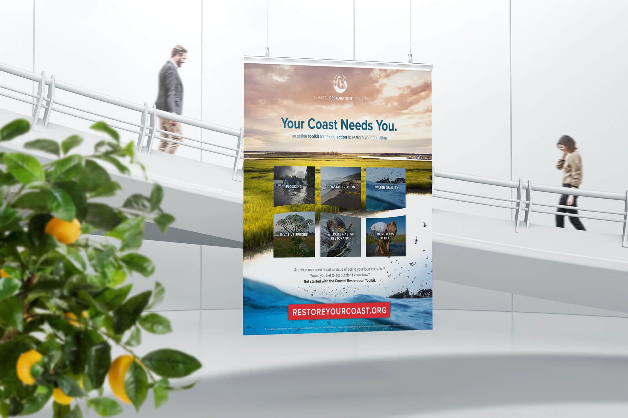 Campaign Poster Design Example for Coastal Restoration Toolkit