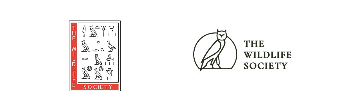 Wildlife Society Branding before & after
